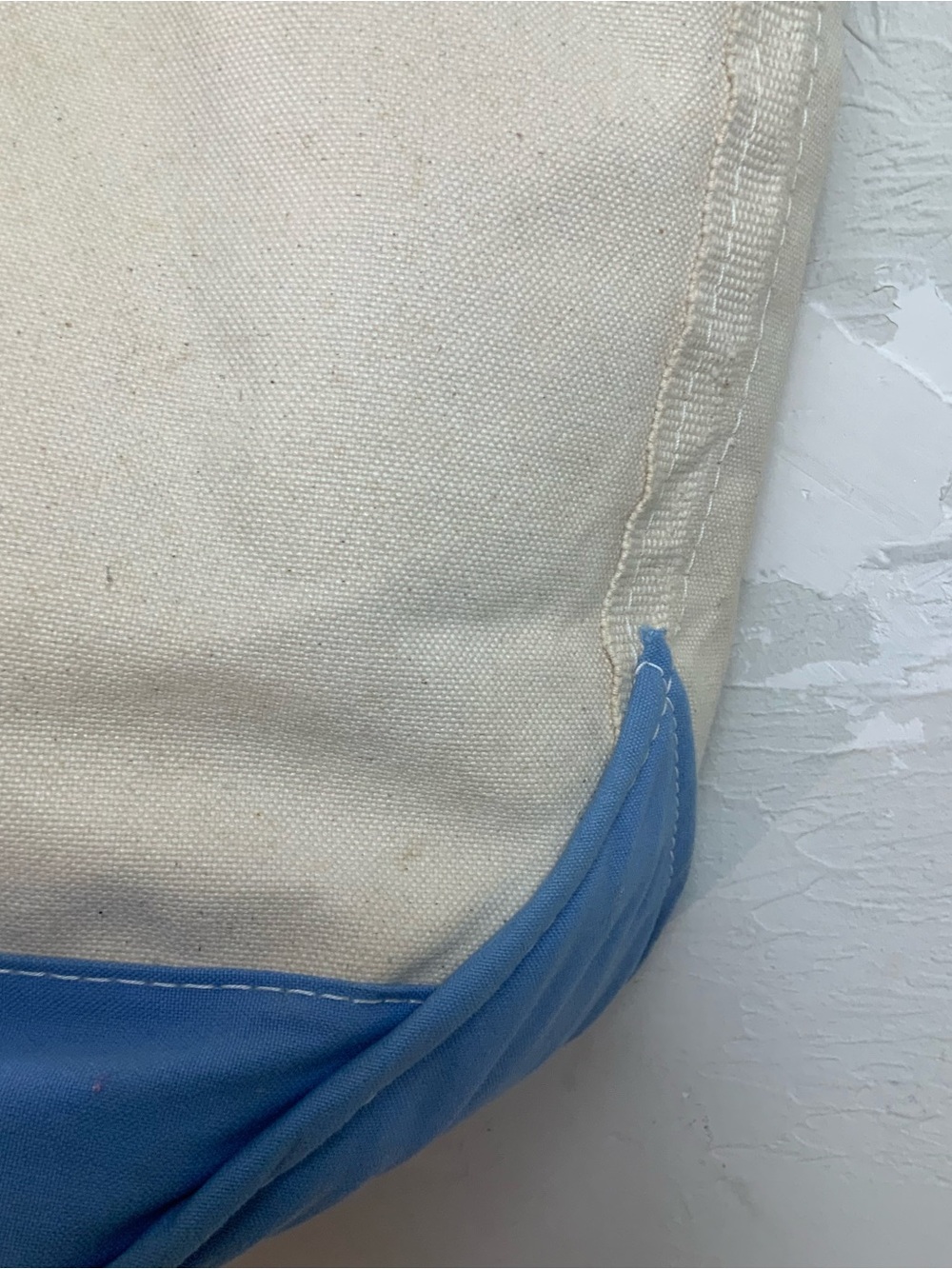 L.L. Bean Boat and Tote Extra Large XL Canvas Bag Zip Top Blue Heavy Duty - Picture 11 of 16